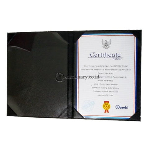 Bambi Certificate Holder A4 Black #7100 Office Stationery