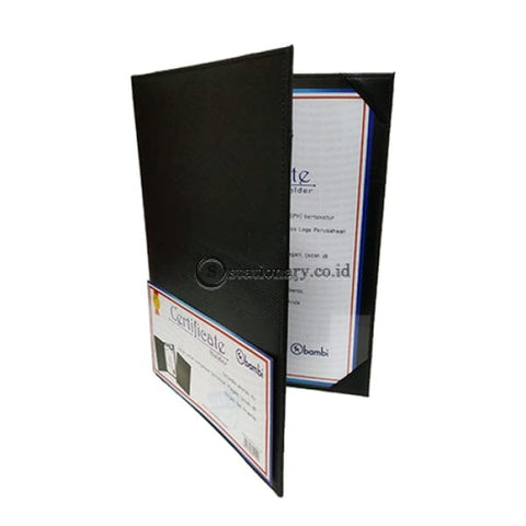 Bambi Certificate Holder A4 Black #7100 Office Stationery