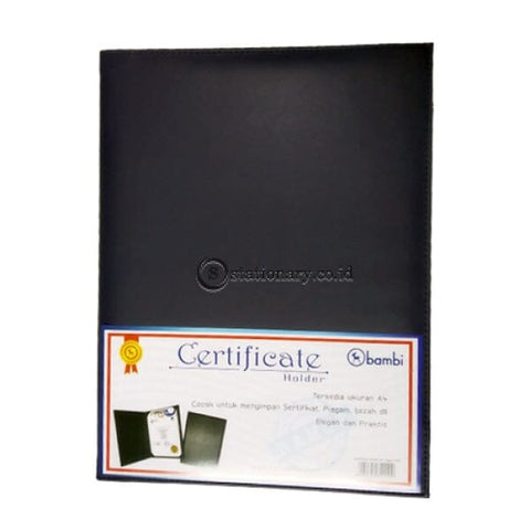 Bambi Certificate Holder A4 Black #7100 Office Stationery