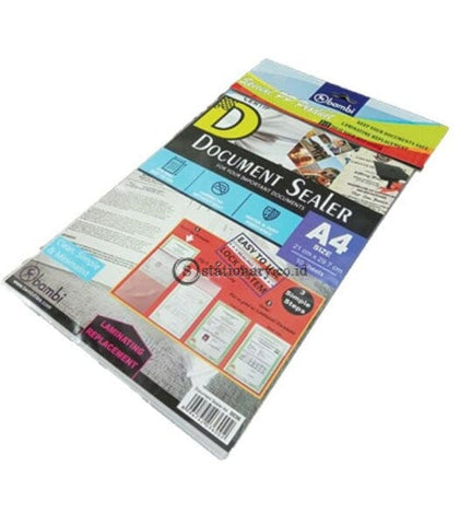 Bambi Document Sealer Transparant Pocket 0.10mm (10pcs) A4 #5036