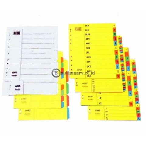 Bantex Cardboard Divider & Indexes A4 Jan-Dec (12 Pages) #6059