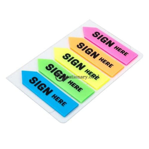 Deli Post It Memo Film Index Arrow Sign Here 44X12Mm (5X20Sheet) Ea11302 Office Stationery