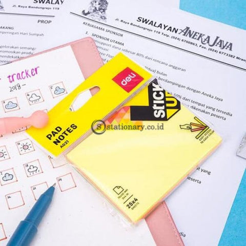 Deli Post It Memo Flip Sticky Notes 76X101Mm (4X25Sheets) Ea02102 Office Stationery