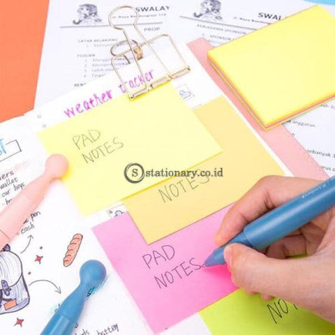 Deli Post It Memo Flip Sticky Notes 76X101Mm (4X25Sheets) Ea02102 Office Stationery