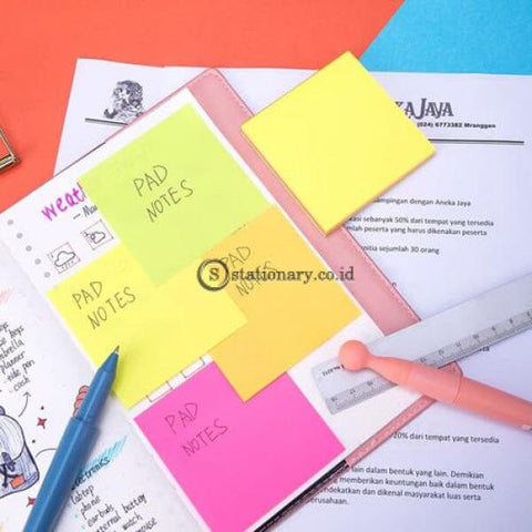 Deli Post It Memo Flip Sticky Notes 76X76Mm (4X25Sheets) Ea02002 Office Stationery
