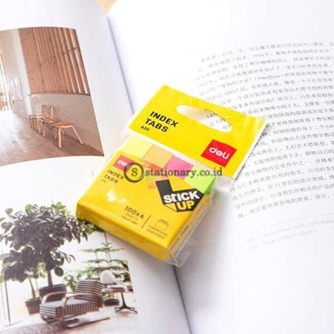 Deli Post It Memo Index Kertas Page Tabs 50X12Mm (4 Colourx100Sheet) Ea11102 Office Stationery