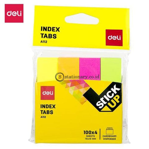 Deli Post It Memo Index Kertas Page Tabs 76X19Mm (4 Colourx100Sheet) Ea11202 Office Stationery