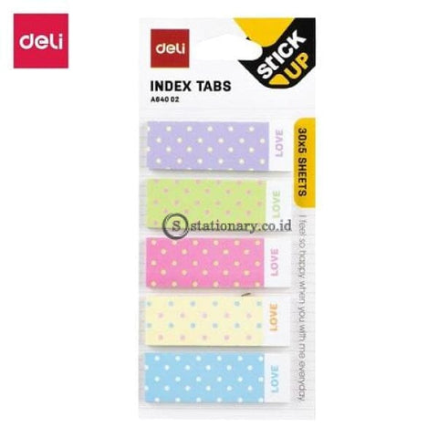 Deli Post It Memo Index Kertas Tabs 45X15Mm Ea64002 Office Stationery