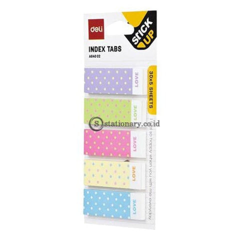 Deli Post It Memo Index Kertas Tabs 45X15Mm Ea64002 Office Stationery