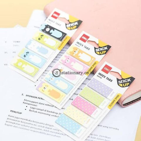Deli Post It Memo Index Kertas Tabs 45X15Mm Ea64002 Office Stationery