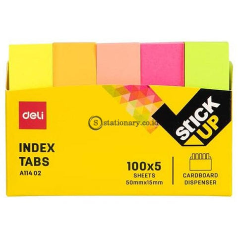 Deli Post It Memo Paper Index Tabs 50X12Mm (5X100Sheets) Ea11402 Office Stationery