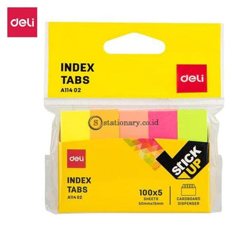 Deli Post It Memo Paper Index Tabs 50X12Mm (5X100Sheets) Ea11402 Office Stationery