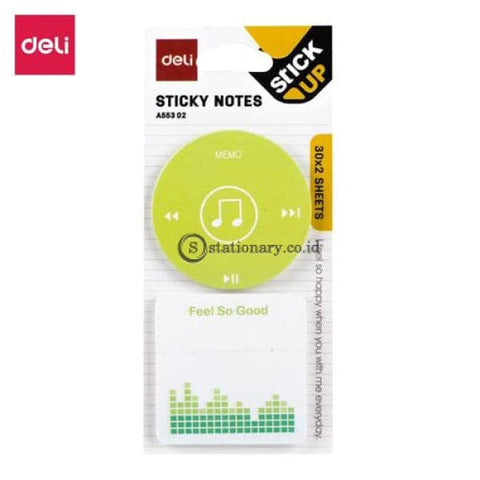 Deli Post It Memo Shape Sticky Notes 51X51Mm (2X30Sheets) Ea55302 Office Stationery