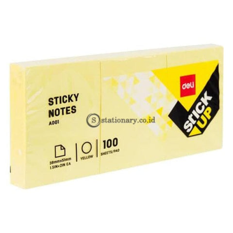 Deli Post It Memo Sticky Notes 38X51Mm (3X100Sheets) Ea00153 Office Stationery