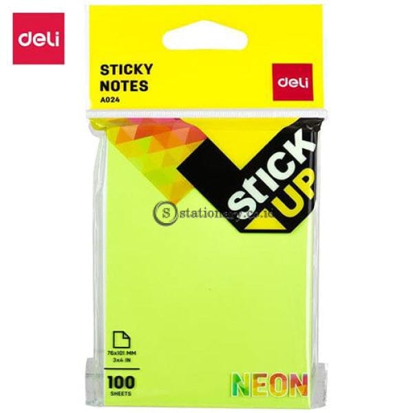 Deli Post It Memo Sticky Notes 76X101Mm (100Sheets) Ea02402 Office Stationery