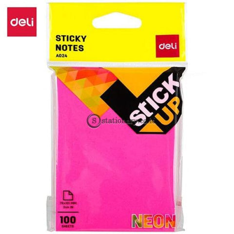 Deli Post It Memo Sticky Notes 76X101Mm (100Sheets) Ea02402 Office Stationery