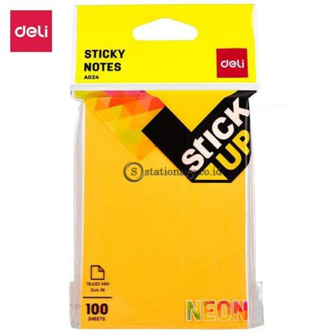 Deli Post It Memo Sticky Notes 76X101Mm (100Sheets) Ea02402 Office Stationery