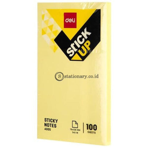 Deli Post It Memo Sticky Notes 76X126Mm (100Sheets) Ea00553 Office Stationery