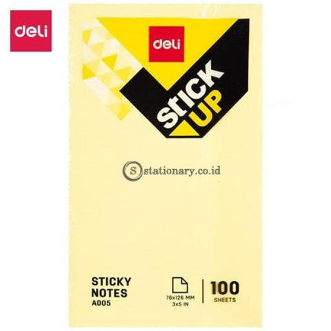 Deli Post It Memo Sticky Notes 76X126Mm (100Sheets) Ea00553 Office Stationery