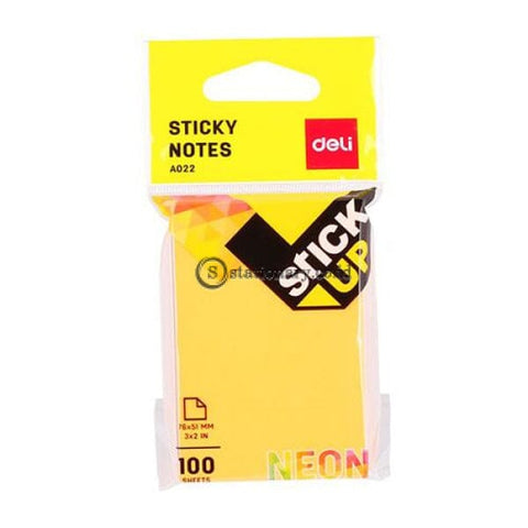 Deli Post It Memo Sticky Notes 76X51Mm (100Sheets) Ea02202 Office Stationery