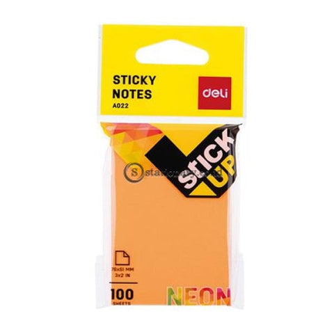 Deli Post It Memo Sticky Notes 76X51Mm (100Sheets) Ea02202 Office Stationery