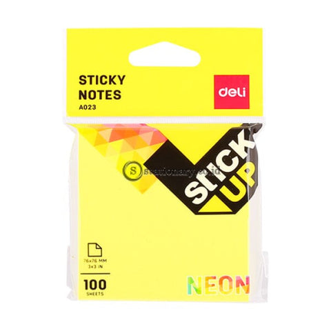 Deli Post It Memo Sticky Notes 76X76Mm (100Sheets) Ea02302 Office Stationery