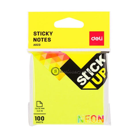 Deli Post It Memo Sticky Notes 76X76Mm (100Sheets) Ea02302 Office Stationery