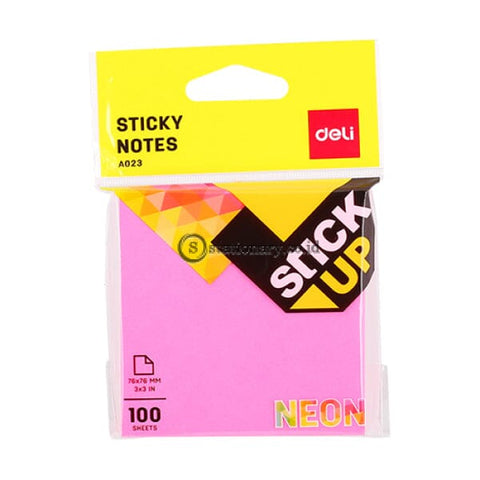 Deli Post It Memo Sticky Notes 76X76Mm (100Sheets) Ea02302 Office Stationery