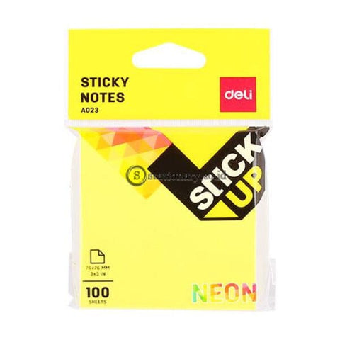 Deli Post It Memo Sticky Notes 76X76Mm (100Sheets) Ea02302 Office Stationery