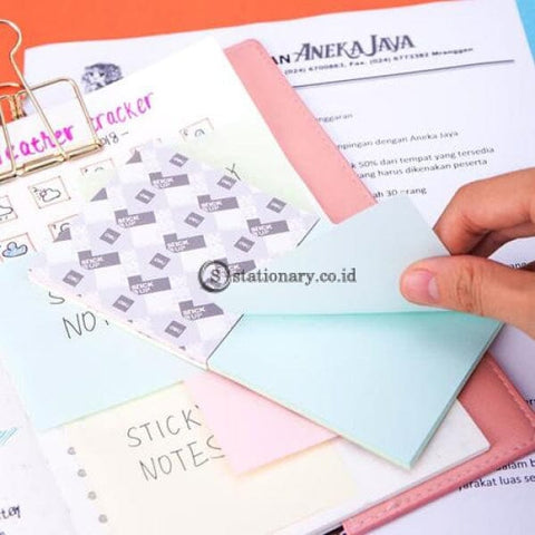 Deli Post It Memo Sticky Notes 76X76Mm 4 Colors (4X25Sheets) Ea01802 Office Stationery