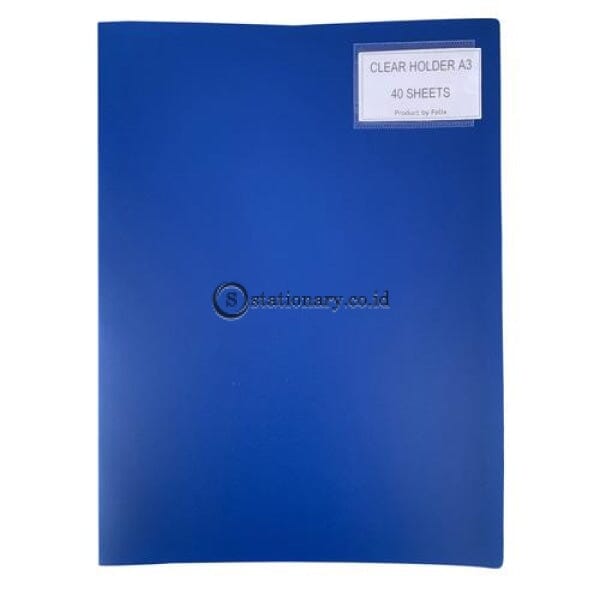 Felix Clear Holder Album A3 (40 Pocket) Biru Office Stationery