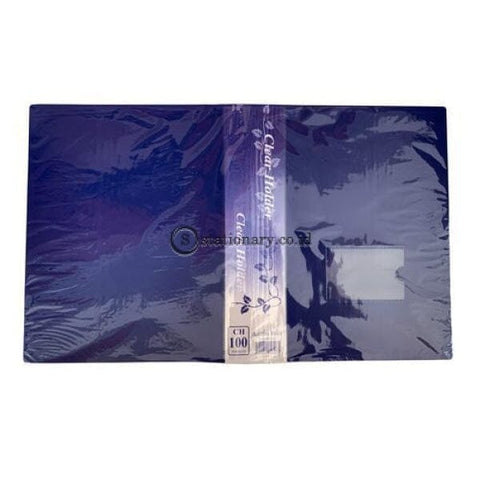 Felix Clear Holder Album A4 100 Pocket Biru Office Stationery