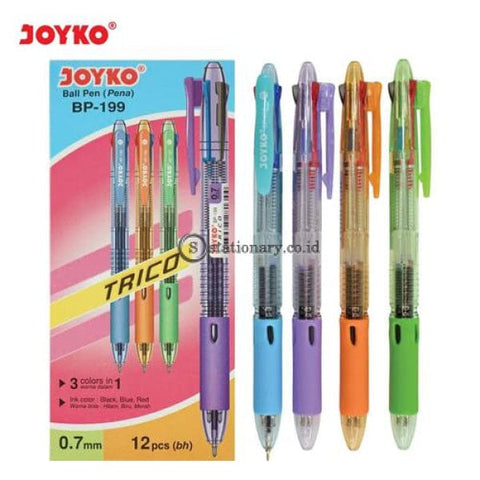 Joyko Ballpoint 3 Warna Trico 0.7Mm Bp-199 Office Stationery