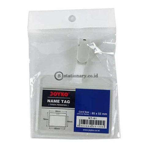 Joyko Name Tag Plastik Dengan Penjepit (85X55Mm) Nt-61 Office Stationery