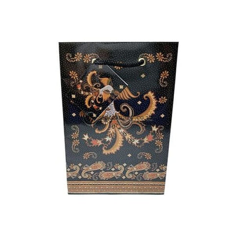 Kiky Tas Tali Kertas Paper Bag A Foil Batik Ceplok Kawung (220X150X60Mm) Office Stationery