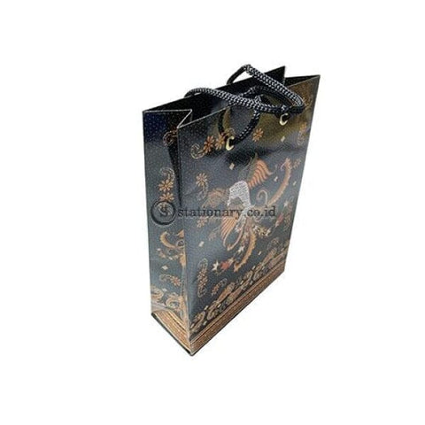 Kiky Tas Tali Kertas Paper Bag A Foil Batik Ceplok Kawung (220X150X60Mm) Office Stationery