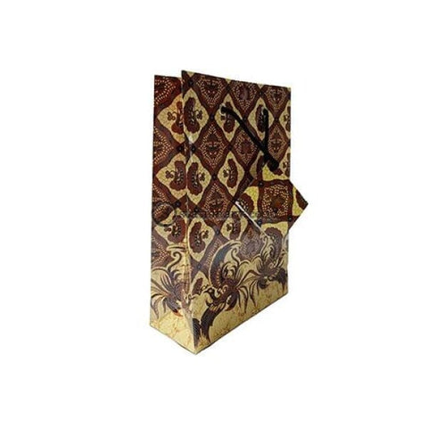 Kiky Tas Tali Kertas Paper Bag A Foil Batik Ceplok Kawung (220X150X60Mm) Office Stationery