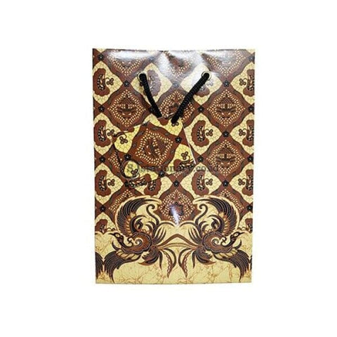 Kiky Tas Tali Kertas Paper Bag A Foil Batik Ceplok Kawung (220X150X60Mm) Office Stationery