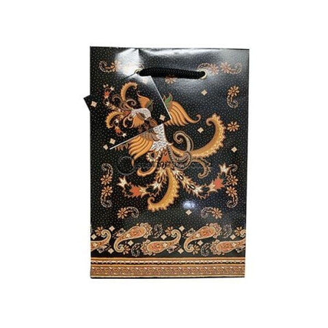 Kiky Tas Tali Kertas Paper Bag A Foil Batik Ceplok Kawung (220X150X60Mm) Office Stationery