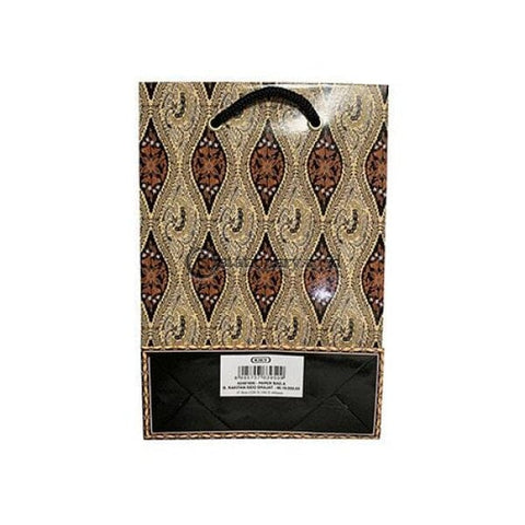 Kiky Tas Tali Kertas Paper Bag A Foil Batik Ceplok Kawung (220X150X60Mm) Office Stationery