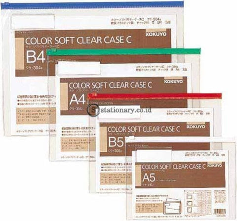 Kokuyo Soft Clear Case A4 Kuke-314 Kokuyo Kuke-314-Blue Office Stationery