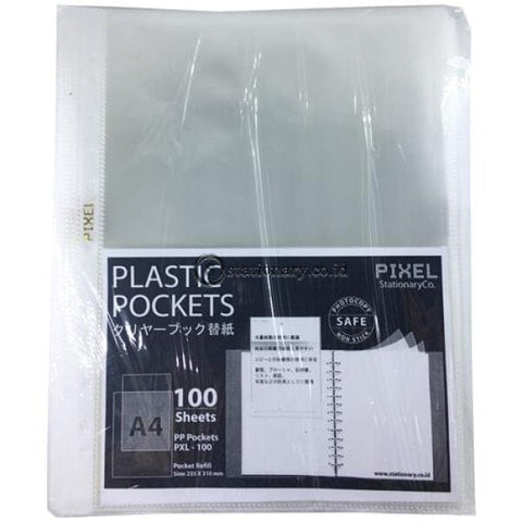 Pixel Pp Pocket Sheet Protector A4 Pxl-100 (100 Lbr) Office Stationery