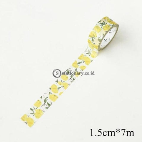 (Preorder) 1.5Cm * 7M Cute Kawaii Fruit Masking Washi Tape Diy Decorative Adhesive For Scrapbooking