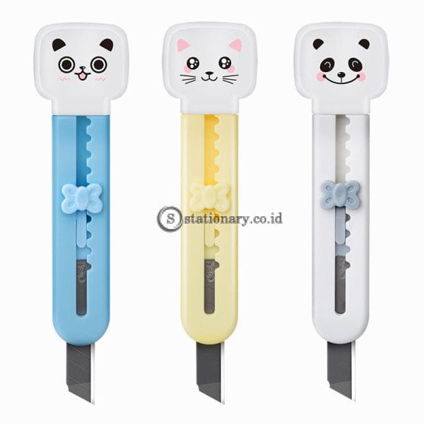 (Preorder) 1Pcs Cute Mini Cartoon Cat Portable Utility Knife Plastic Protective Shell Kawaii Safe