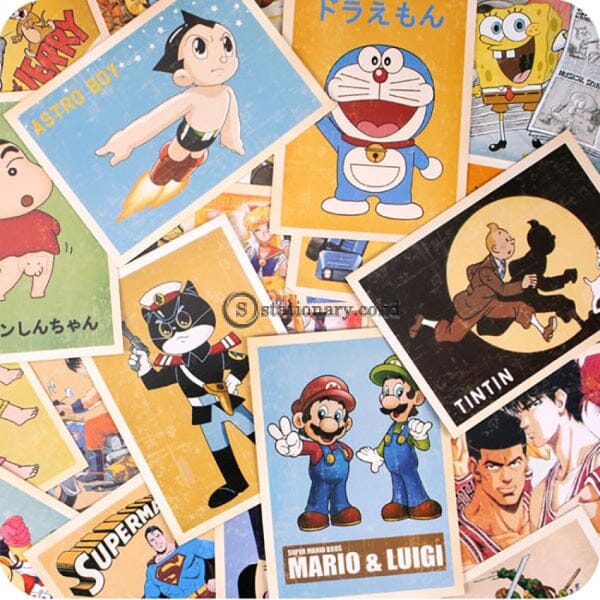 (Preorder) 32 Pcs/set Comic Greeting Cards Collector Retro Nostalgia Postcards Cartoon Card Carte