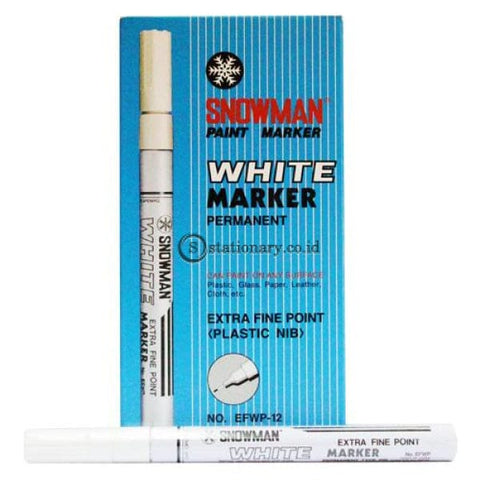 Snowman Paint Marker Putih Extra Fine Efwp-12 Office Stationery