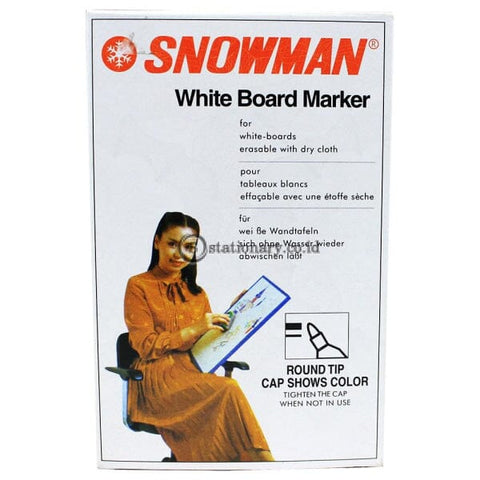 Snowman Whiteboard Marker Bg-12 Blue Office Stationery