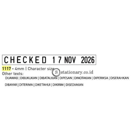 Trodat Stempel Tanggal dan Tulisan Bahasa Indonesia #1117