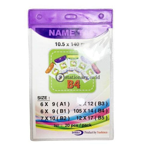 Yushinca Plastik Id Name Tag 105 X 140Mm Potrait B4 (20 Lembar) Office Stationery