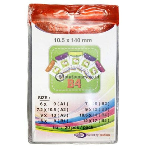 Yushinca Plastik Id Name Tag 105 X 140Mm Potrait B4 (20 Lembar) Office Stationery